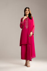 3 Piece Chiffon Embroidered Suit (FL0039)